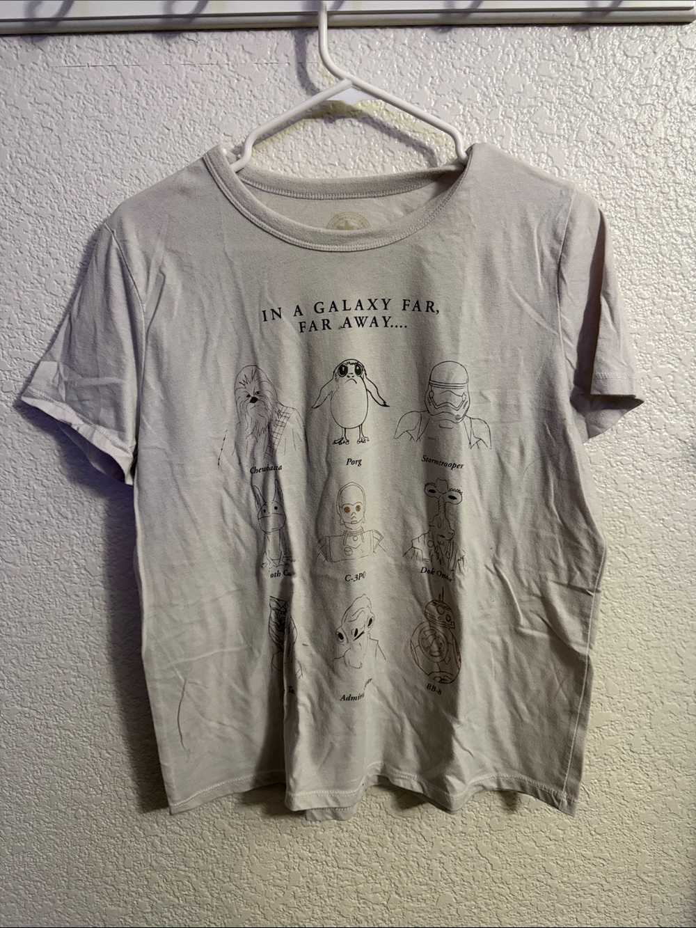 Star Wars Short-Sleeve Tee - Light Gray with Black Print